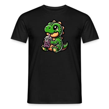 Bubble Tea T-Rex Boba Tea Cadeau Kawaii - T-shirt homme - noir - Devant - AI Model Male 178 light (178cm)