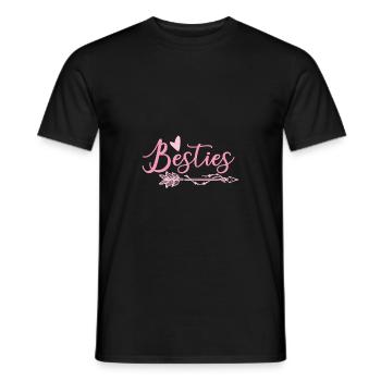 Besties Best Friends - Men's T-Shirt - black - Front - AI Model Male 178 light (178cm)