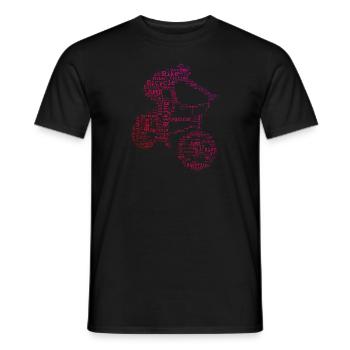 bmx Radfahren bmx jungen Herren bmx fahrrad - Männer T-Shirt - Schwarz - Vorne - AI Model Male 178 light (178cm)
