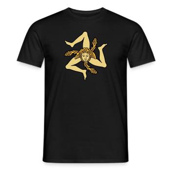 Sizilien Trinacria sizilianische Flagge Sicilia - Männer T-Shirt - Schwarz - Vorne - AI Model Male 178 light (178cm)