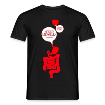 Connexion cerveau-cœur-intestin - T-shirt homme - noir - Devant - AI Model Male 178 light (178cm)