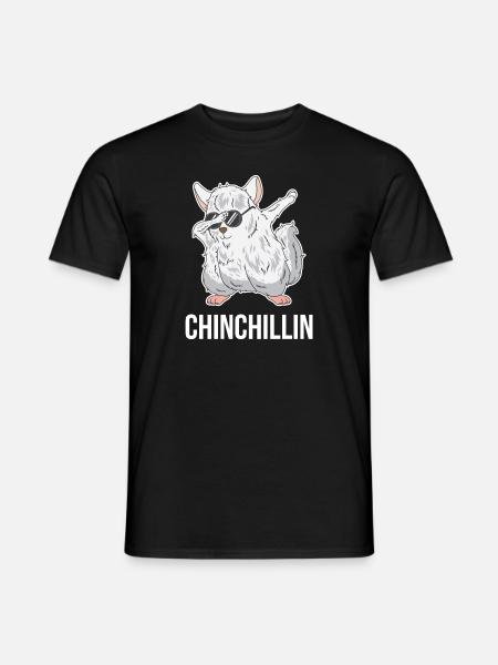 Dabbing Chinchillas Chinchillin Rodent Gift - Men's T-Shirt - black