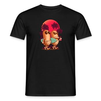 ZOMER PINDA'S - Heren T-shirt - zwart - Voor - AI Model Male 178 light (178cm)