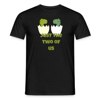 Deux bébés Dino - T-shirt homme - noir - Devant - AI Model Male 178 light (178cm)