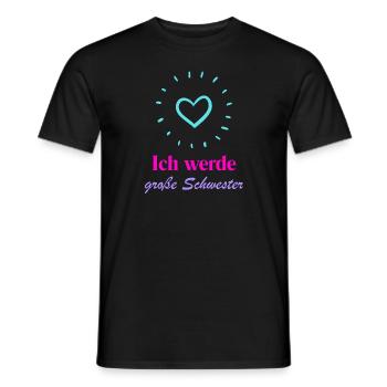 Ich werde große Schwester von einem Bruder - Männer T-Shirt - Schwarz - Vorne - AI Model Male 178 light (178cm)