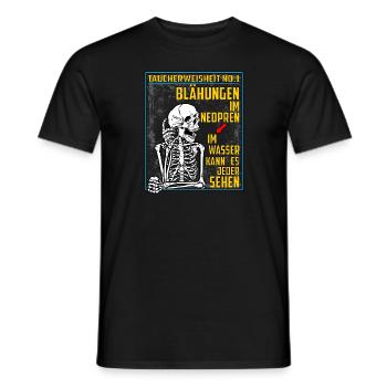 Taucherweisheit Nr. 1 / Lustige Shirts für Taucher - Männer T-Shirt - Schwarz - Vorne - AI Model Male 178 light (178cm)