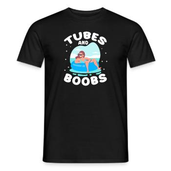 Tubes And Boobs Tube Floating River Floater - Männer T-Shirt - Schwarz - Vorne - AI Model Male 178 light (178cm)