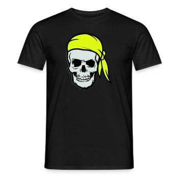 Crâne Pirate Ahoy - T-shirt homme - noir - Devant - AI Model Male 178 light (178cm)