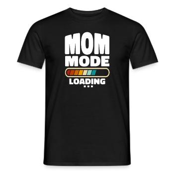 Funny Mom Mode Loading Quote Best Mom Ever - Men's T-Shirt - black - Front - AI Model Male 178 light (178cm)