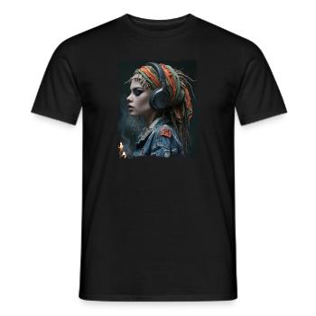 Musik ist mein Leben - Männer T-Shirt - Schwarz - Vorne - AI Model Male 178 light (178cm)