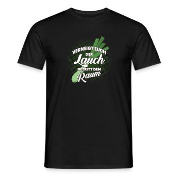 Verneigt Euch Der Lauch Betritt Den Raum - Männer T-Shirt - Schwarz - Vorne - AI Model Male 178 light (178cm)