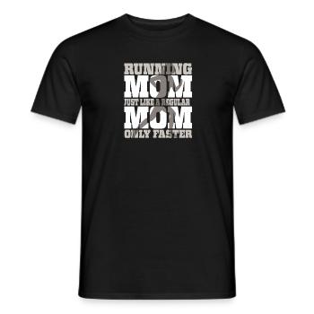 Courir maman comme une maman ordinaire seulement plus vite - T-shirt homme - noir - Devant - AI Model Male 178 light (178cm)