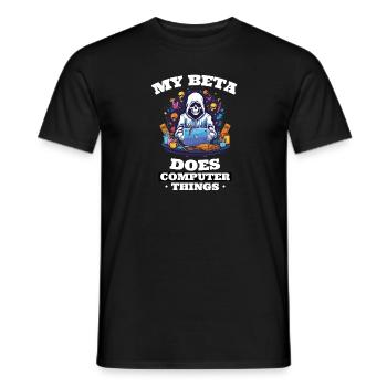 Ma bêta fait des programmeurs informatiques - T-shirt homme - noir - Devant - AI Model Male 178 light (178cm)