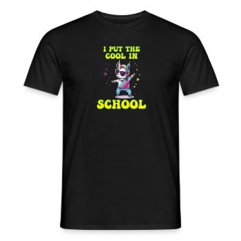 Ich setze die Coolness in School Boy Girl - Männer T-Shirt - Schwarz - Vorne - AI Model Male 178 light (178cm)