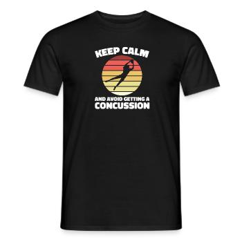 Staying calm and having a concussion - Men's T-Shirt - black - Front - AI Model Male 178 light (178cm)