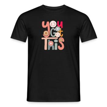 Journée d’examen de motivation Enseignant Étudiant Vous l’avez - T-shirt homme - noir - Devant - AI Model Male 178 light (178cm)
