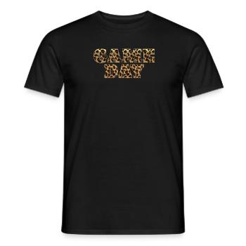 Leopard Game Day Volleyball de football américain - T-shirt homme - noir - Devant - AI Model Male 178 light (178cm)