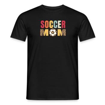 Soccer Mom Cadeaux Léopard Imprimer Soccer Maman - T-shirt homme - noir - Devant - AI Model Male 178 light (178cm)