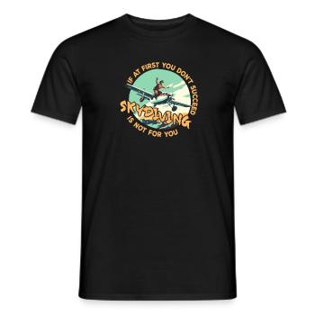 Si cela ne fonctionne pas la première fois - T-shirt homme - noir - Devant - AI Model Male 178 light (178cm)
