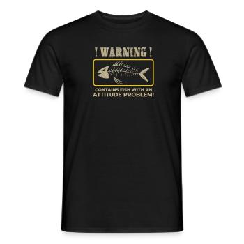 Surströmming - Weil Das Leben Zu Kurz Für Faden - Männer T-Shirt - Schwarz - Vorne - AI Model Male 178 light (178cm)