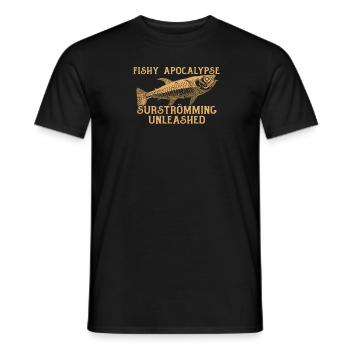 Surströmming - Weil Das Leben Zu Kurz Für Faden - Männer T-Shirt - Schwarz - Vorne - AI Model Male 178 light (178cm)