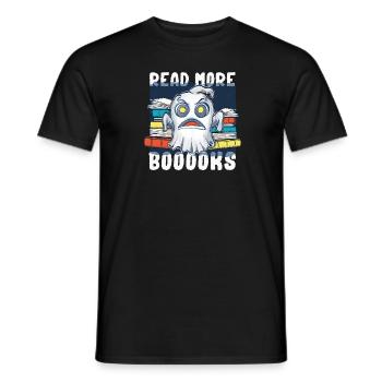 Groovy Lire la suite Livres Ghost Cute Funny - T-shirt homme - noir - Devant - AI Model Male 178 light (178cm)