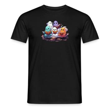 Groovy Lire la suite Livres Ghost Cute Funny - T-shirt homme - noir - Devant - AI Model Male 178 light (178cm)