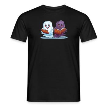 Groovy Lire la suite Livres Ghost Cute Funny - T-shirt homme - noir - Devant - AI Model Male 178 light (178cm)