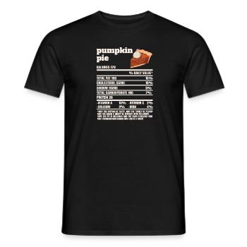 Kürbiskuchen Nährwertangaben Kuchenliebhaber - Männer T-Shirt - Schwarz - Vorne - AI Model Male 178 light (178cm)