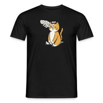 Spooky Boop Skeleton Hand Touch Nose Cat Costume - Men's T-Shirt - black - Front - AI Model Male 178 light (178cm)