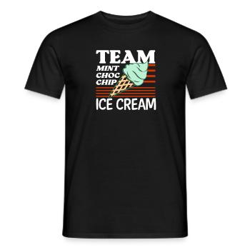 Team Mint Choc Crème glacée Cornet Crème glacée Crème glacée - T-shirt homme - noir - Devant - AI Model Male 178 light (178cm)