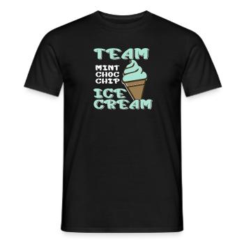 Team Mint Choc Crème glacée Cornet Crème glacée Crème glacée - T-shirt homme - noir - Devant - AI Model Male 178 light (178cm)