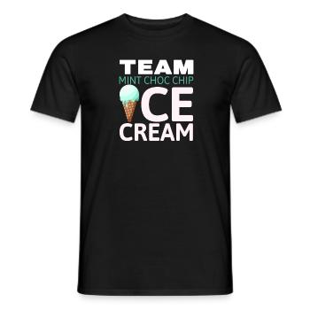 Team Mint Choc Crème glacée Cornet Crème glacée Crème glacée - T-shirt homme - noir - Devant - AI Model Male 178 light (178cm)