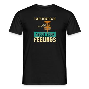 Trees Don't Care Disc Golf Disc Golfer Sport - Men's T-Shirt - black - Front - AI Model Male 178 light (178cm)