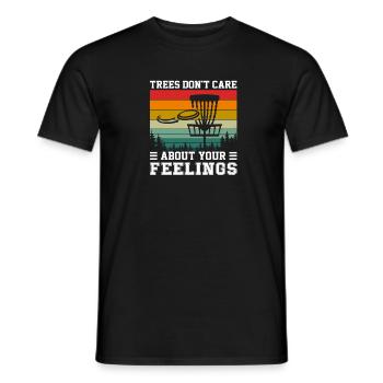 Trees Don't Care Disc Golf Disc Golfer Sport - Men's T-Shirt - black - Front - AI Model Male 178 light (178cm)