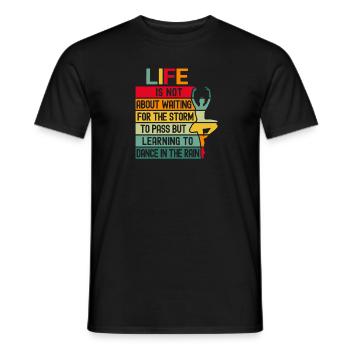 La vie n’est pas une question d’attente - T-shirt homme - noir - Devant - AI Model Male 178 light (178cm)