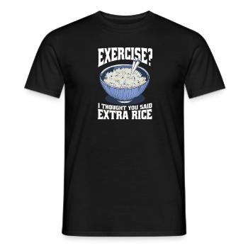 Übung Ich Dachte, Sie Sagten Extra Reis Lustig - Männer T-Shirt - Schwarz - Vorne - AI Model Male 178 light (178cm)