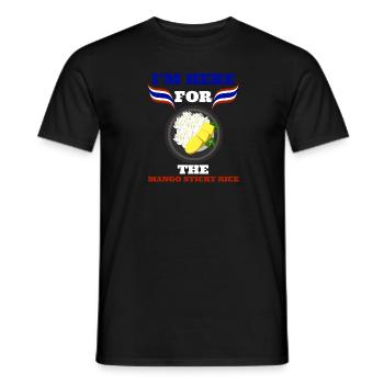 Drôle de riz gluant amateur de cuisine thaïlandaise - T-shirt homme - noir - Devant - AI Model Male 178 light (178cm)