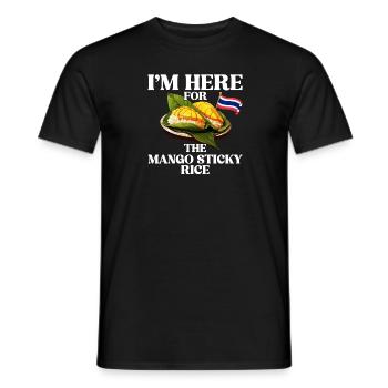 Drôle de riz gluant amateur de cuisine thaïlandaise - T-shirt homme - noir - Devant - AI Model Male 178 light (178cm)