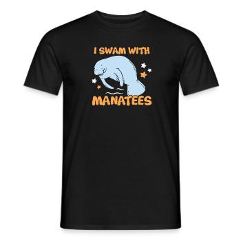 Ich Schwamm Mit Seekühen Wassertiere Seekühe - Männer T-Shirt - Schwarz - Vorne - AI Model Male 178 light (178cm)
