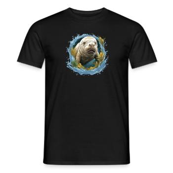 Rettet Die Seekühe Wassertiere Seekühe - Männer T-Shirt - Schwarz - Vorne - AI Model Male 178 light (178cm)