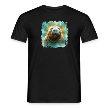 Rettet Die Seekühe Wassertiere Seekühe - Männer T-Shirt - Schwarz - Vorne - AI Model Male 178 light (178cm)