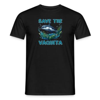 Save the Vaquita Porpoise Cochito - Men's T-Shirt - black - Front - AI Model Male 178 light (178cm)