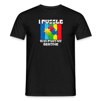 Je suis perplexe bien au-delà de l’heure du coucher - T-shirt homme - noir - Devant - AI Model Male 178 light (178cm)
