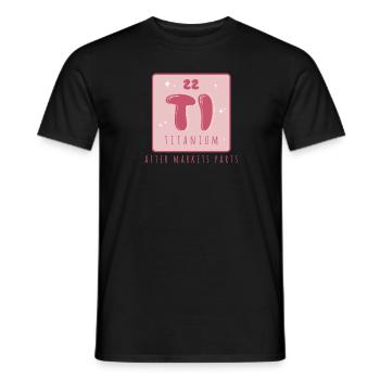 Hüftprothese Titan Ti Gebrauchtteile Wissenschaft - Männer T-Shirt - Schwarz - Vorne - AI Model Male 178 light (178cm)