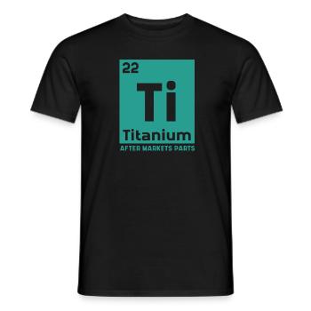 Hüftprothese Titan Ti Gebrauchtteile Wissenschaft - Männer T-Shirt - Schwarz - Vorne - AI Model Male 178 light (178cm)