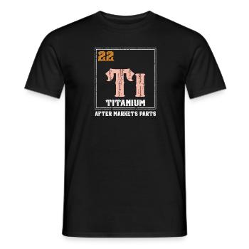 Hüftprothese Titan Ti Gebrauchtteile Wissenschaft - Männer T-Shirt - Schwarz - Vorne - AI Model Male 178 light (178cm)