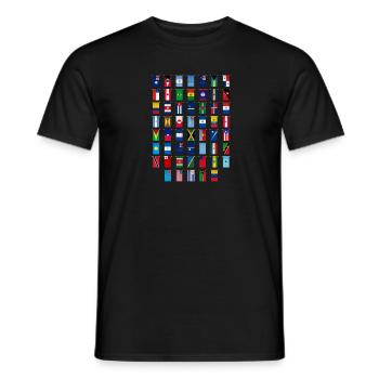 Internationale Weltflaggen - Flaggen Der Länder - Männer T-Shirt - Schwarz - Vorne - AI Model Male 178 light (178cm)