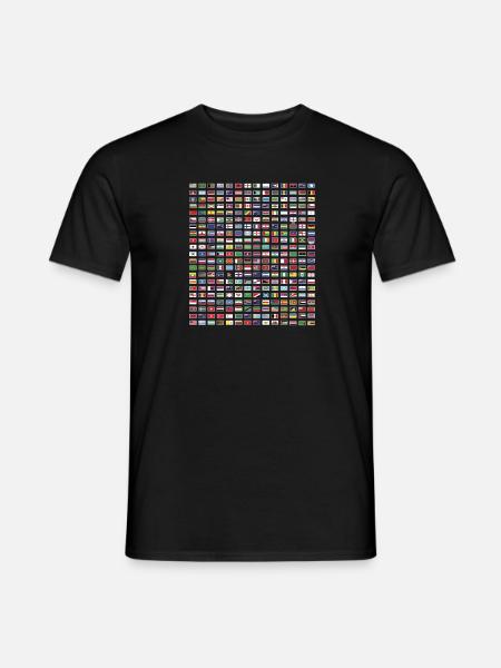Internationale Weltflaggen - Flaggen Der Länder - Mænd T-shirt - sort