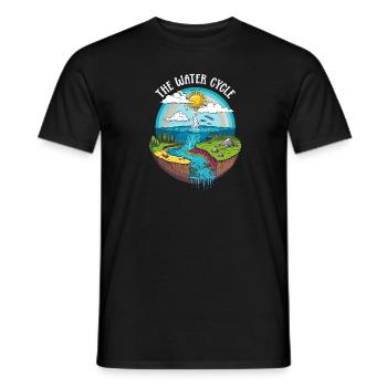 Le cycle de l’eau - Météorologie Prévisions météorologiques - T-shirt homme - noir - Devant - AI Model Male 178 light (178cm)